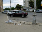 Ночные лихачи разбили бетонную урну в Таганроге