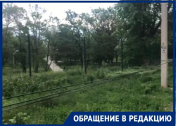 Одинокий провод у Приморского парка беспокоит таганрожцев