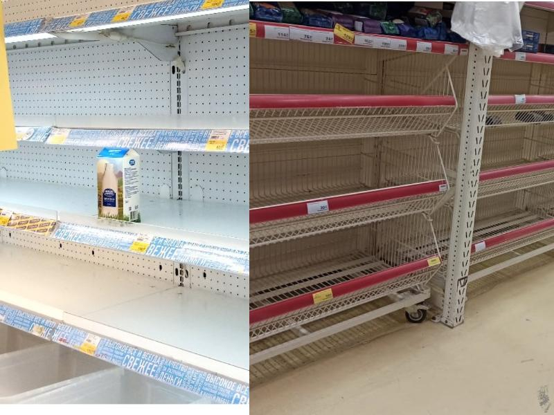 Продуктовая истерия дошла и до Таганрога – в супермаркетах пустые полки